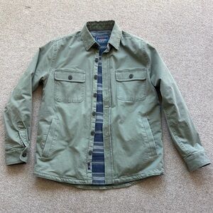 Faherty Stretch Blanket Lined CPO Jacket - Olive